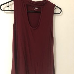 Burgundy top